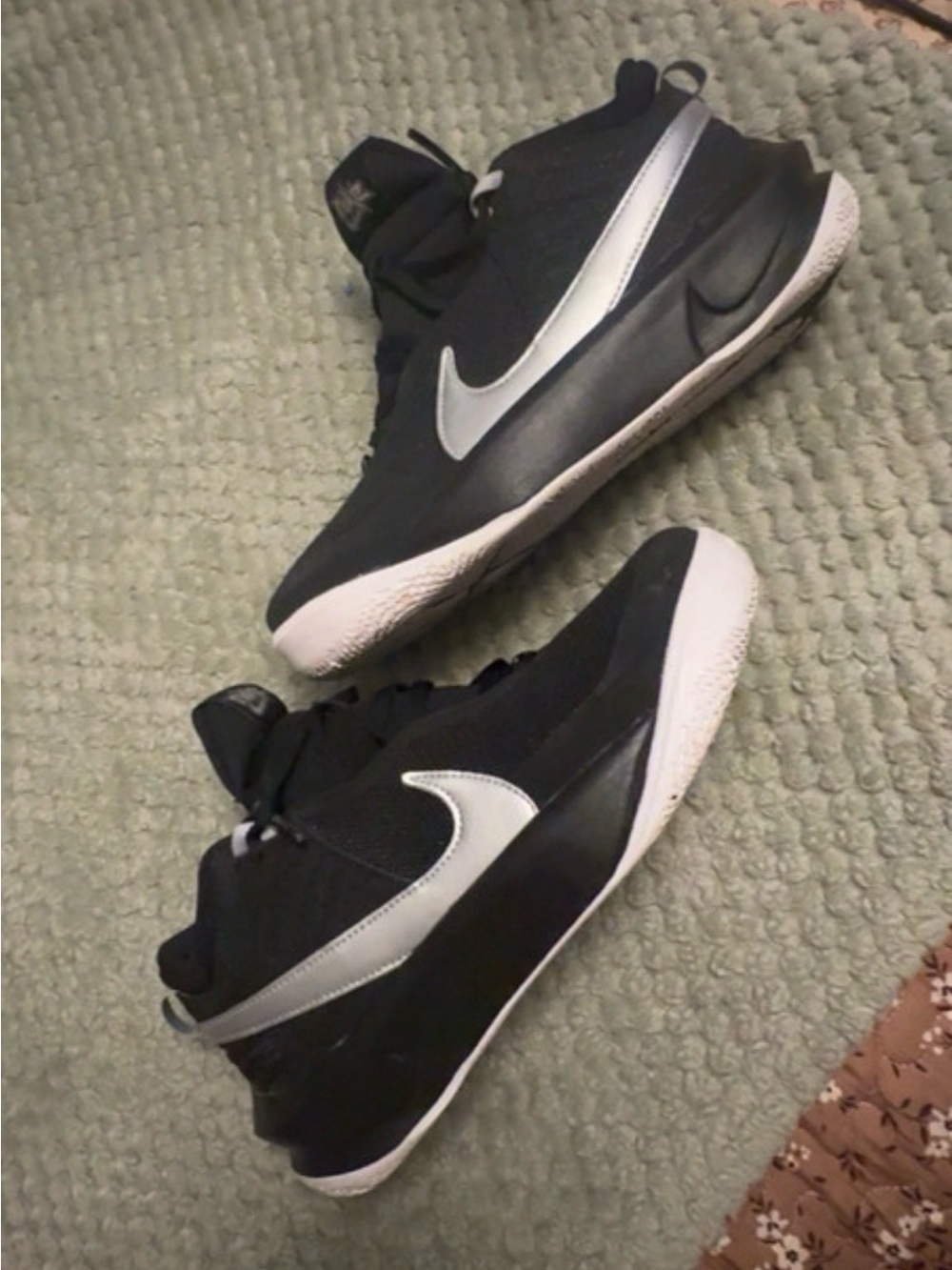Nike Kids' Nike Black and Silver High-Top Sneakers